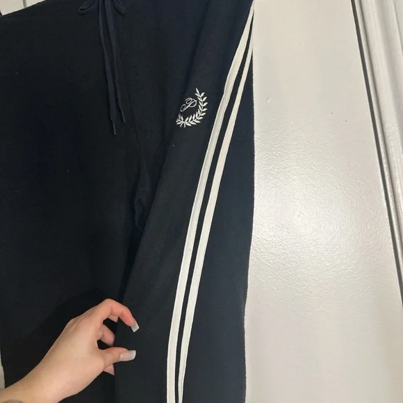 PINK Victoria's Secret Black Track Pants with Sporty Stripes - Picture 4 of 4